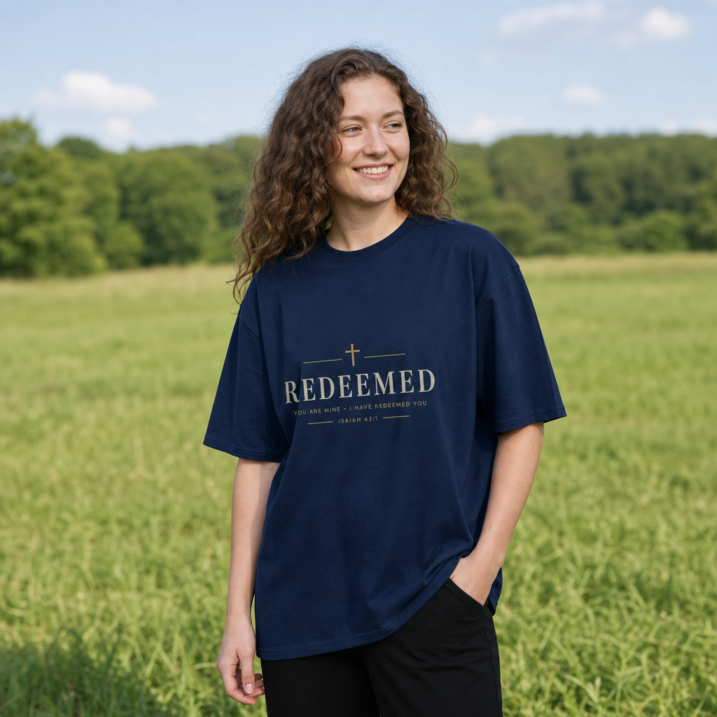 Unisex organic oversized high neck t-shirt